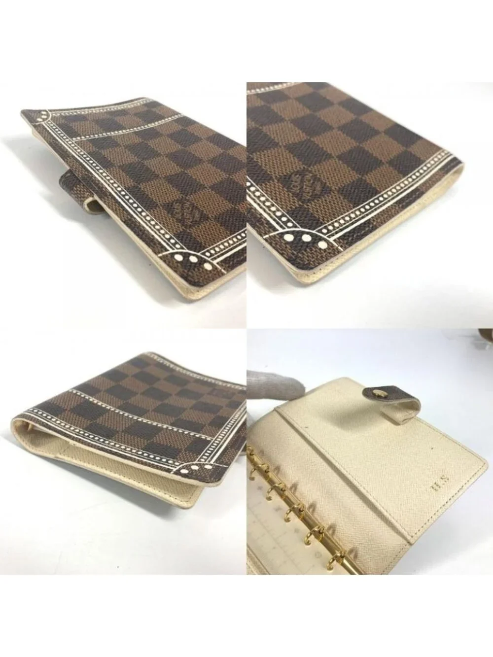 Louis Vuitton Notebook Cover Agenda PM Trunk Pattern Damier Canvas Ebene Brown